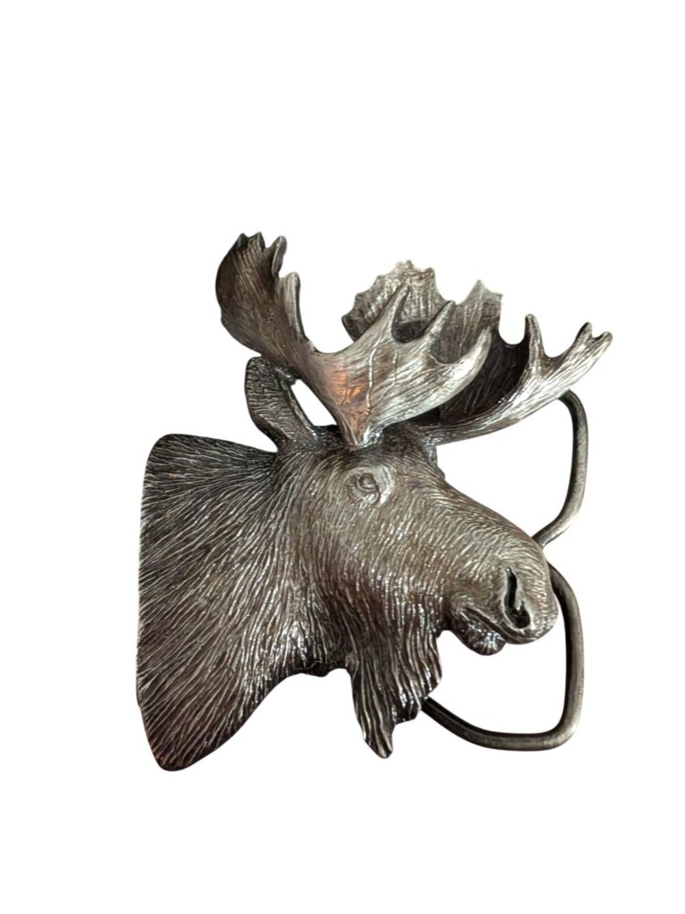 Moose Head Belt Buckle By Bergamot Brass Works 1980